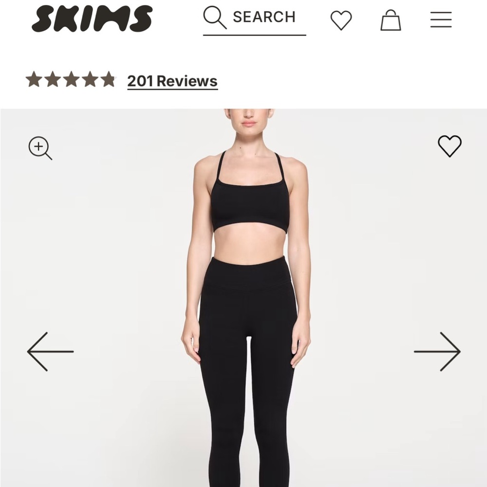 SKIMS Black High-Waisted Leggings